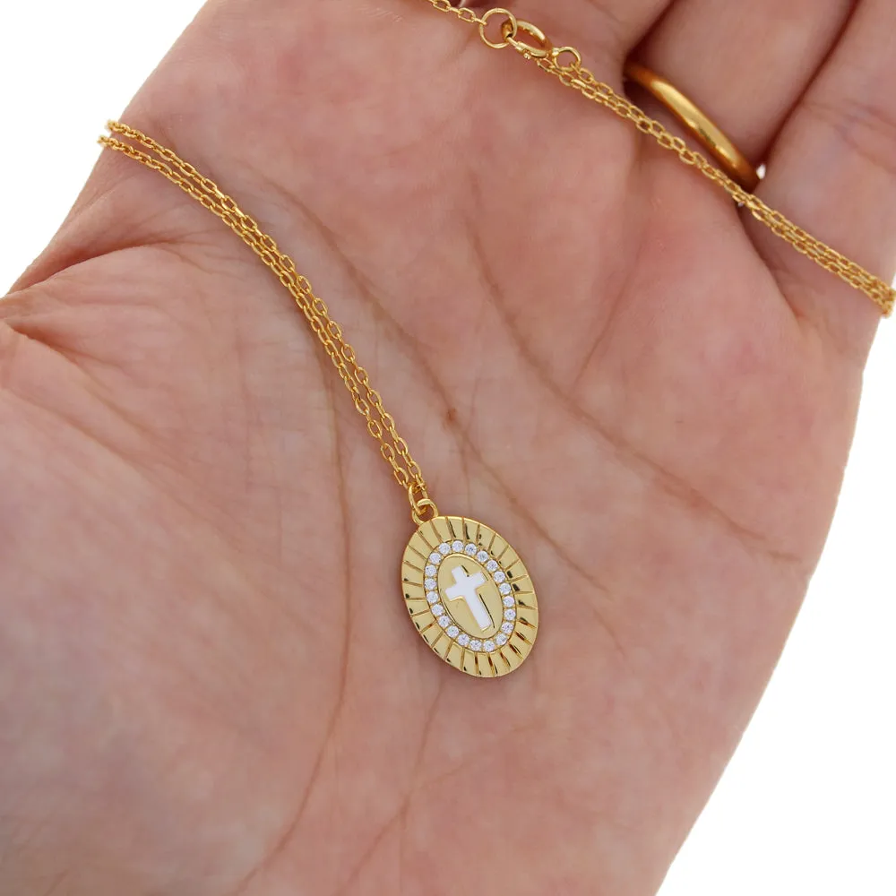 Ray of Light Cross Necklace