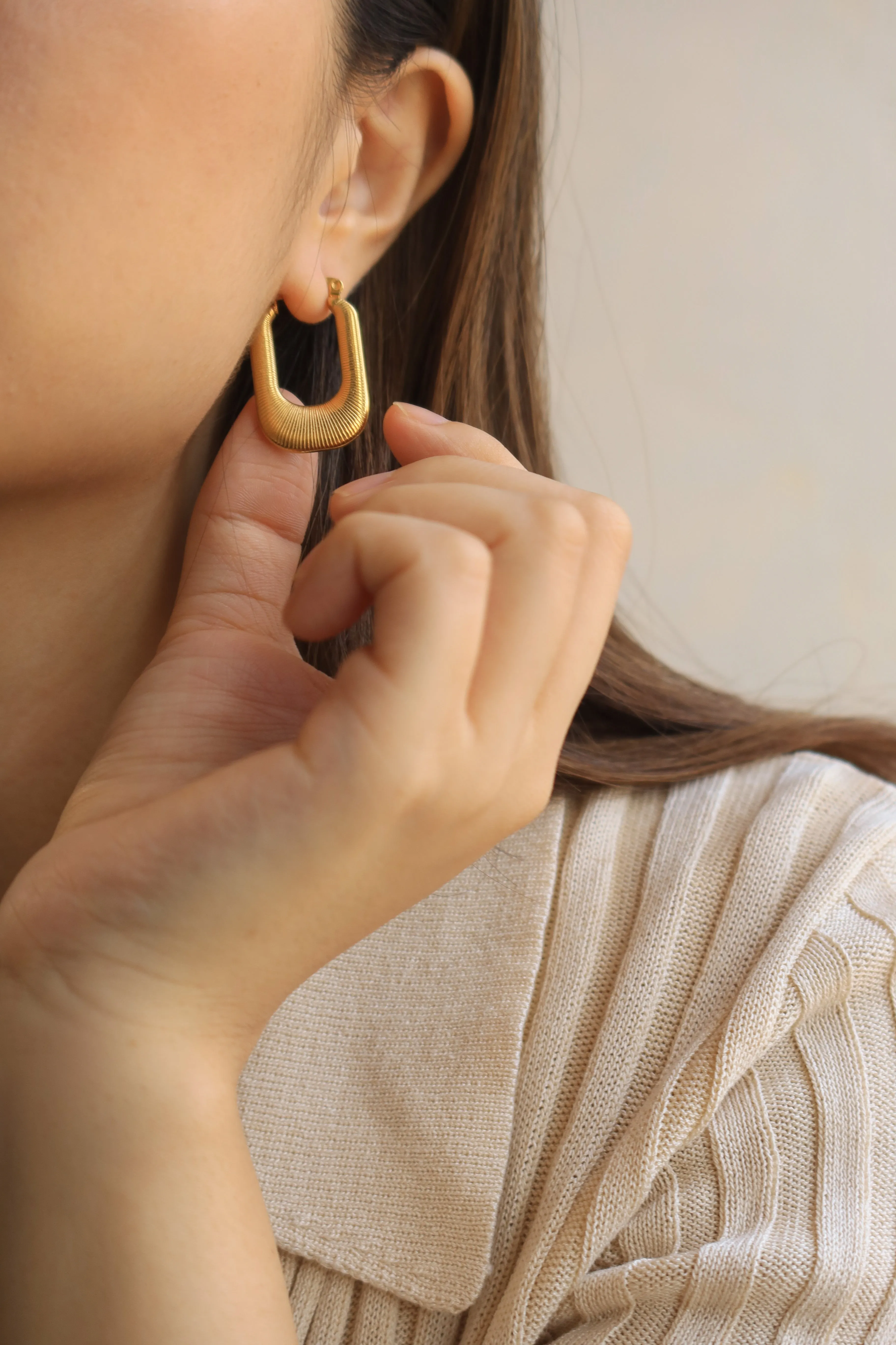 Rectangular Chunky Hoops
