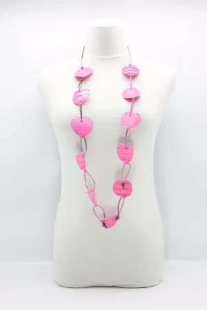 Recycled Plastic Heart Chain Necklaces