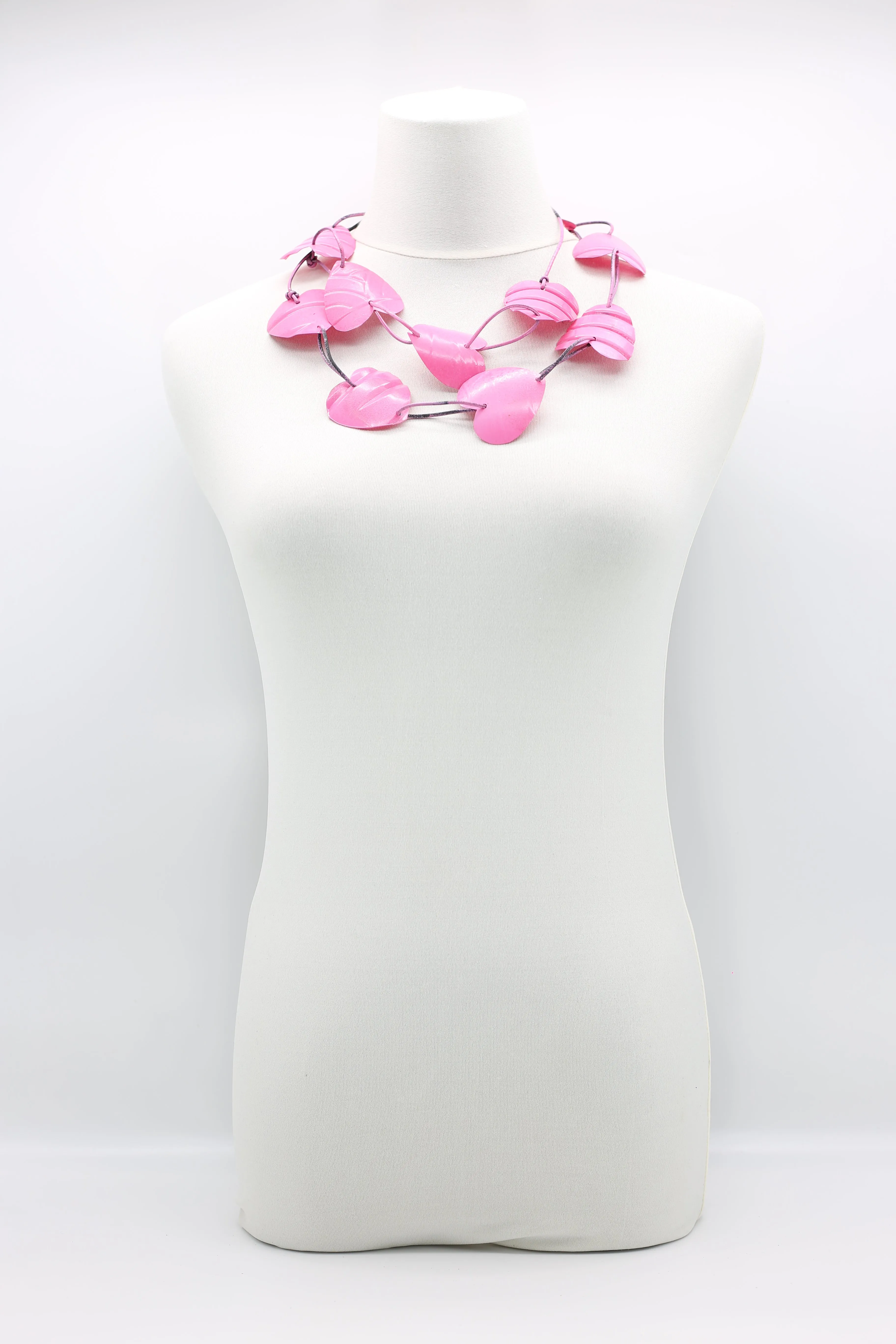 Recycled Plastic Heart Chain Necklaces
