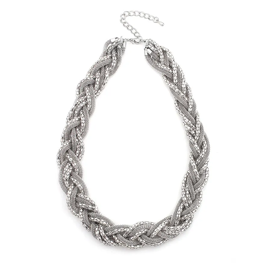 RHODIUM CHAIN  NECKLACES #JN1263 RHODIUM (KA1)