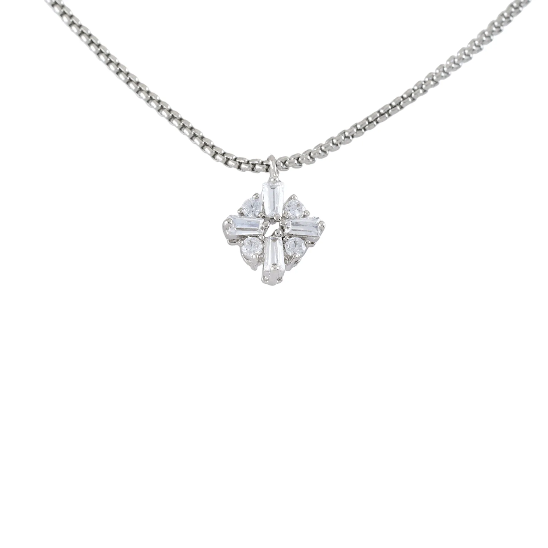 RHOMBUS ZIRCONIA NECKLACE
