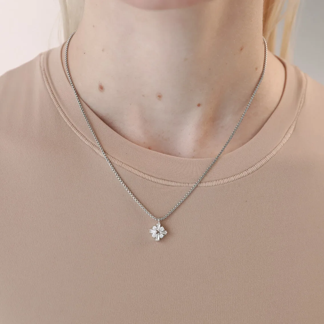 RHOMBUS ZIRCONIA NECKLACE