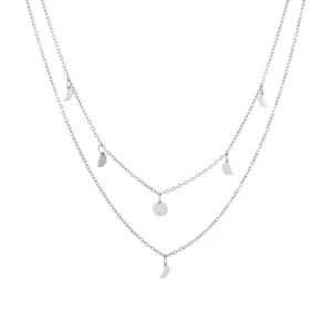 Rio Boho Layered Necklace - Silver