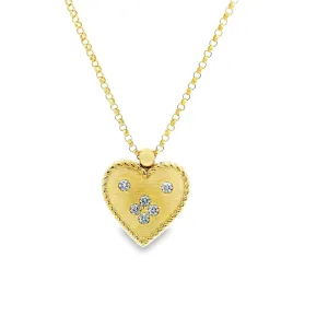 Roberto Coin 18k Yellow Gold Diamond Heart Necklace
