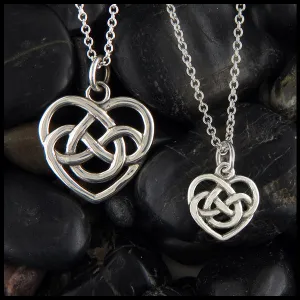 Robin's Heart Pendant in Silver