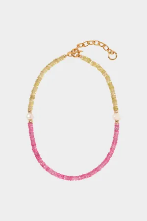 Rock Candy Necklace in Pink Lemonade
