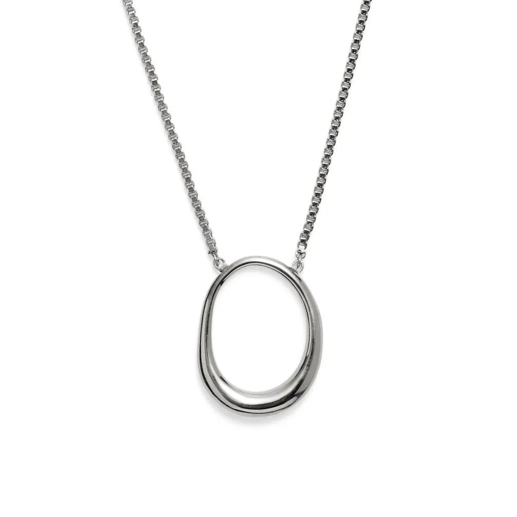 Roe Necklace in Rhodium