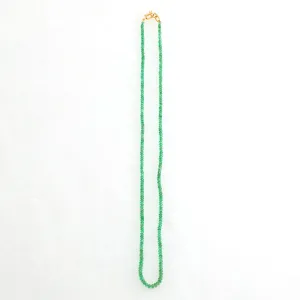 Rondelle Emerald Necklace 18K Yellow Gold, 18"
