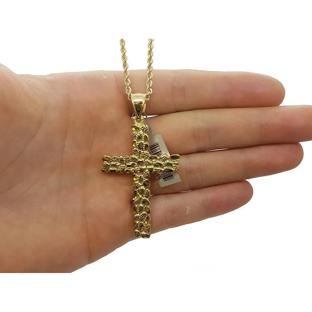 Rope Chain 2.5MM 10K With Cross OR 10K MNG-130