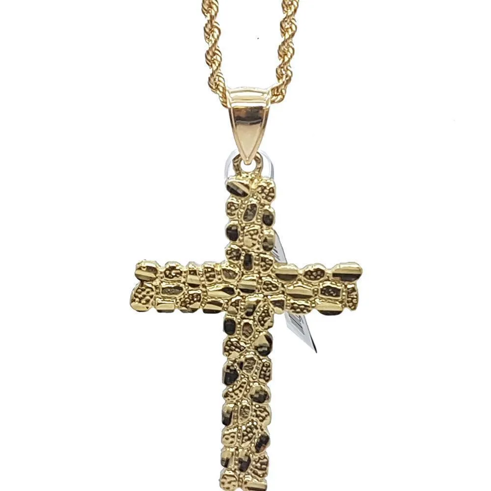 Rope Chain 2.5MM 10K With Cross OR 10K MNG-130
