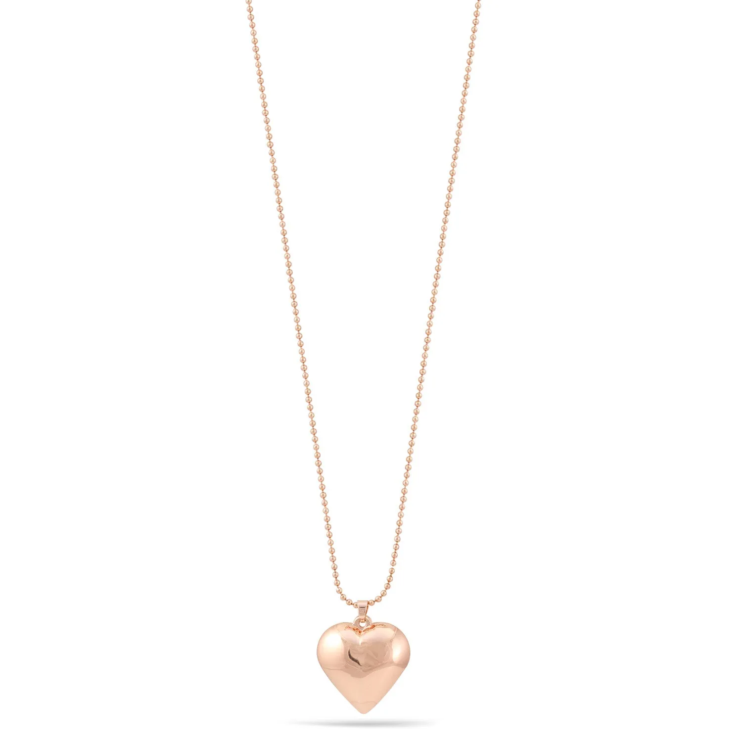 ROSE GOLD HEART PENDANT NECKLACE #SWKK-11639RG (OF19)