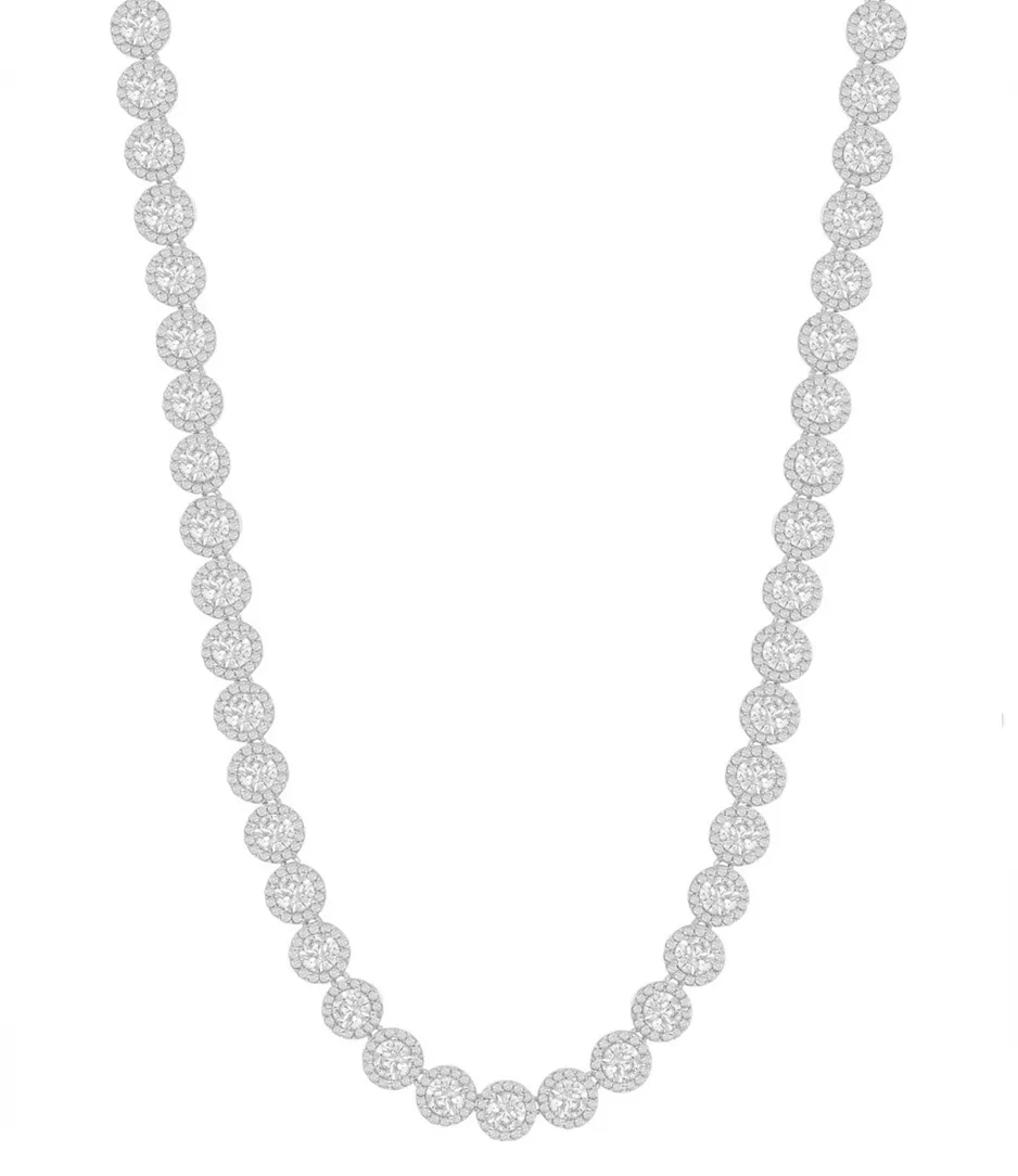 Round Halo Necklace