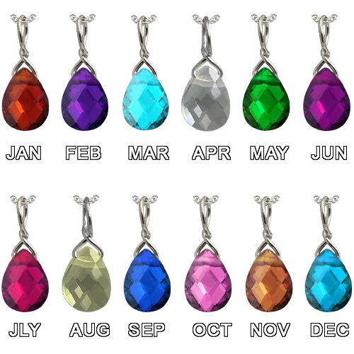 Round Photo- Fingerprint Dog Tag & Birthstone Jewelry Set