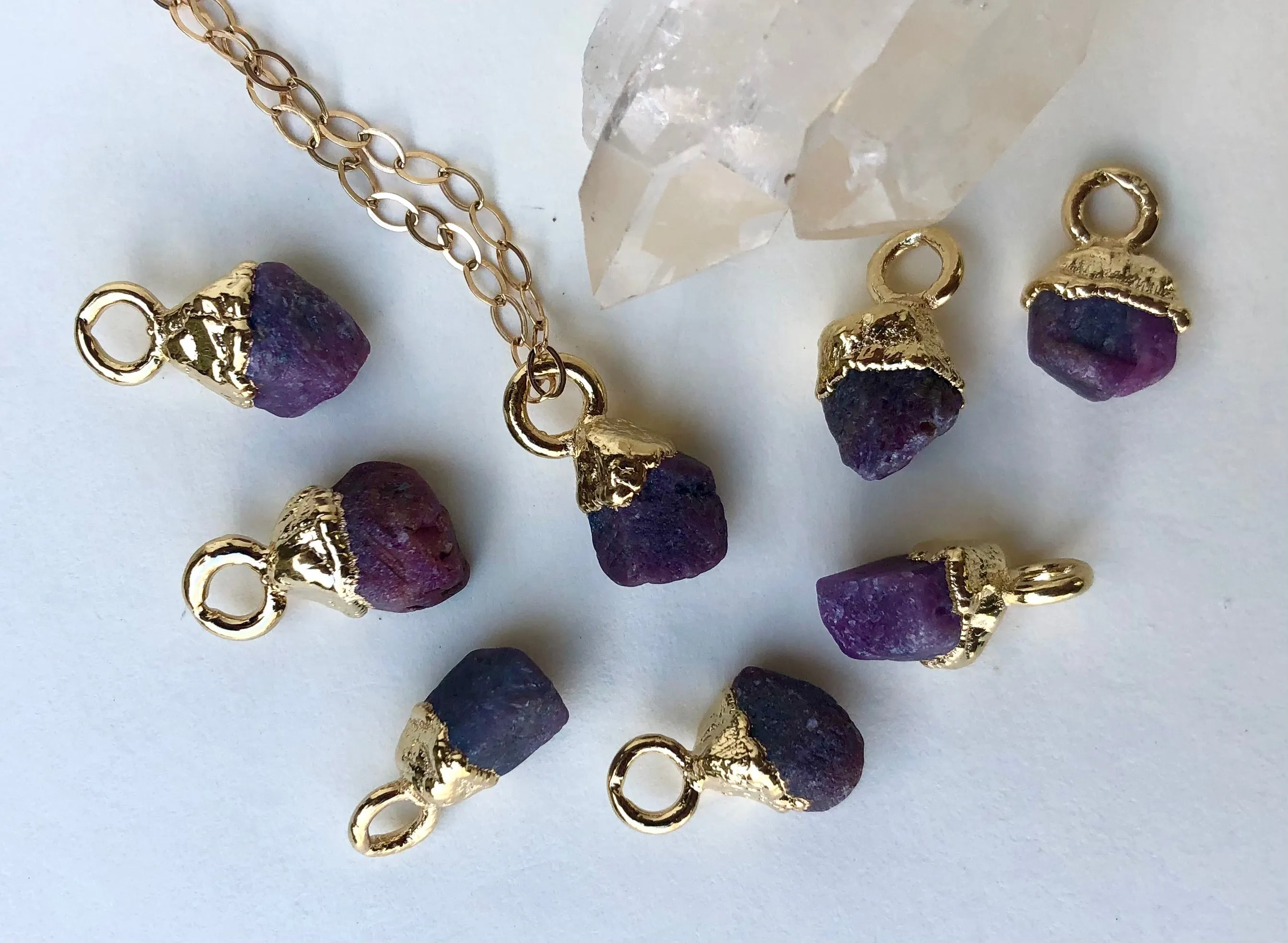 Ruby Drop Necklace