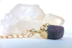 Ruby Drop Necklace