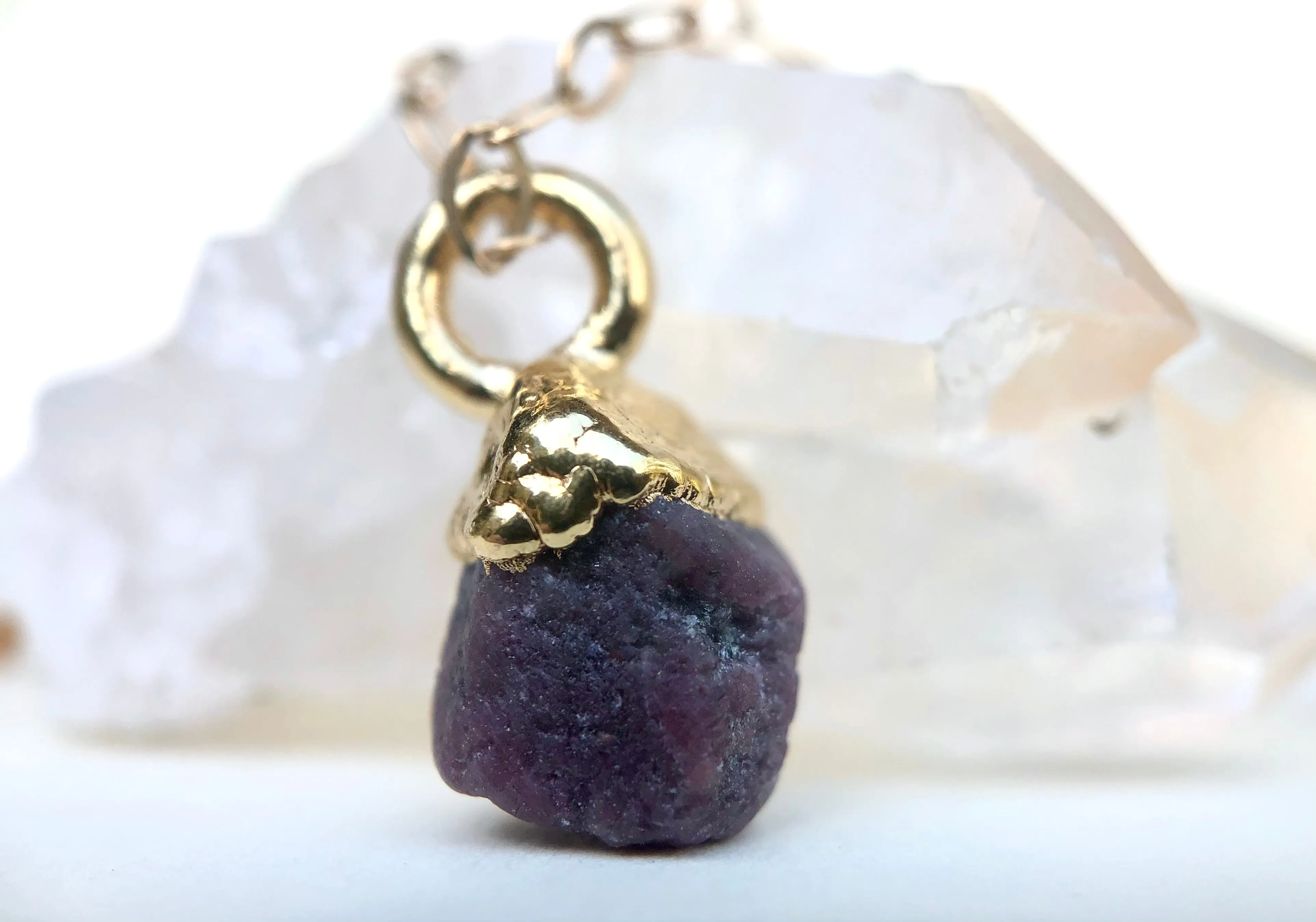Ruby Drop Necklace