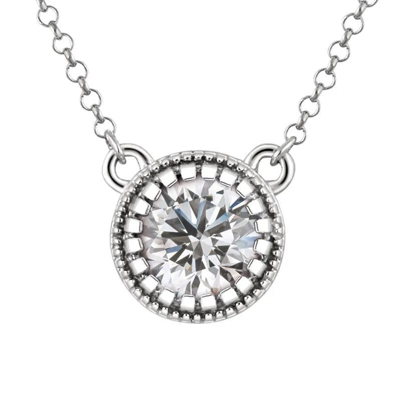 Sabel Collection Round Birthstone Pendant Necklace