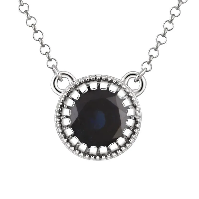 Sabel Collection Round Birthstone Pendant Necklace