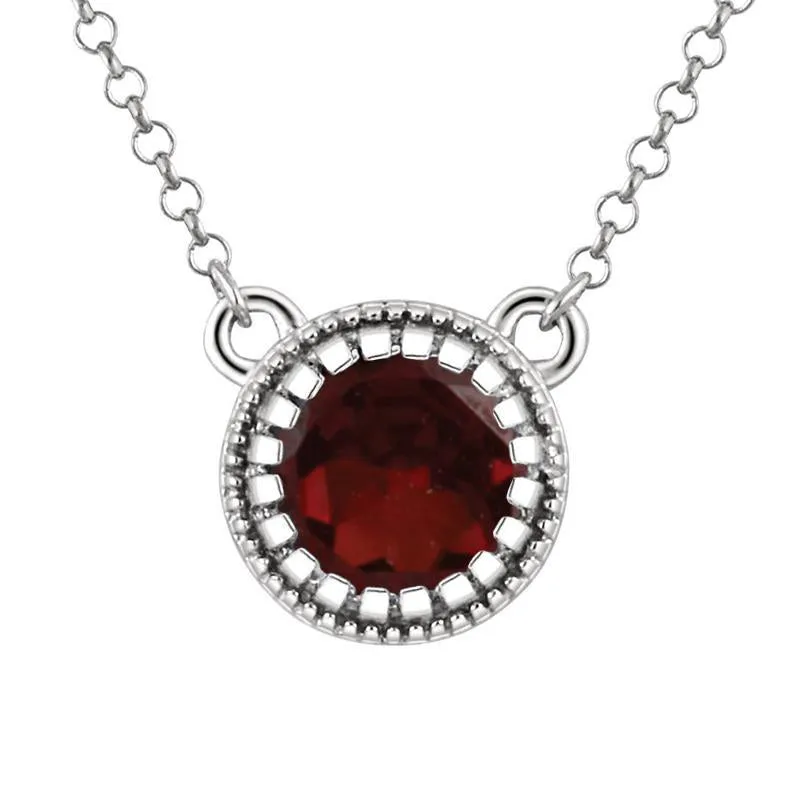 Sabel Collection Round Birthstone Pendant Necklace