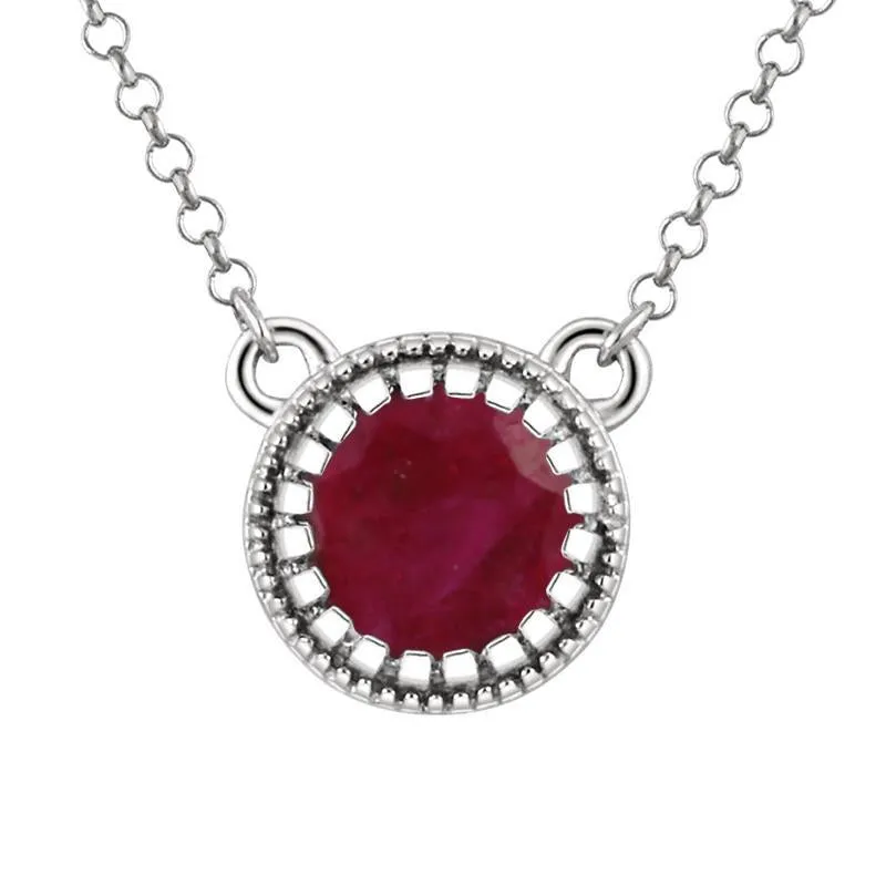 Sabel Collection Round Birthstone Pendant Necklace