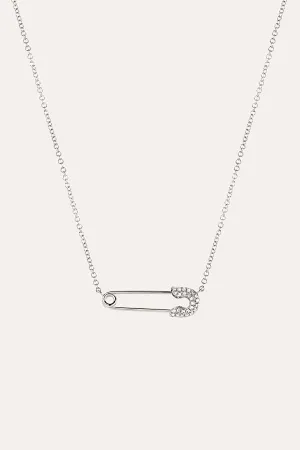 Safety Pin Necklace (Silver)