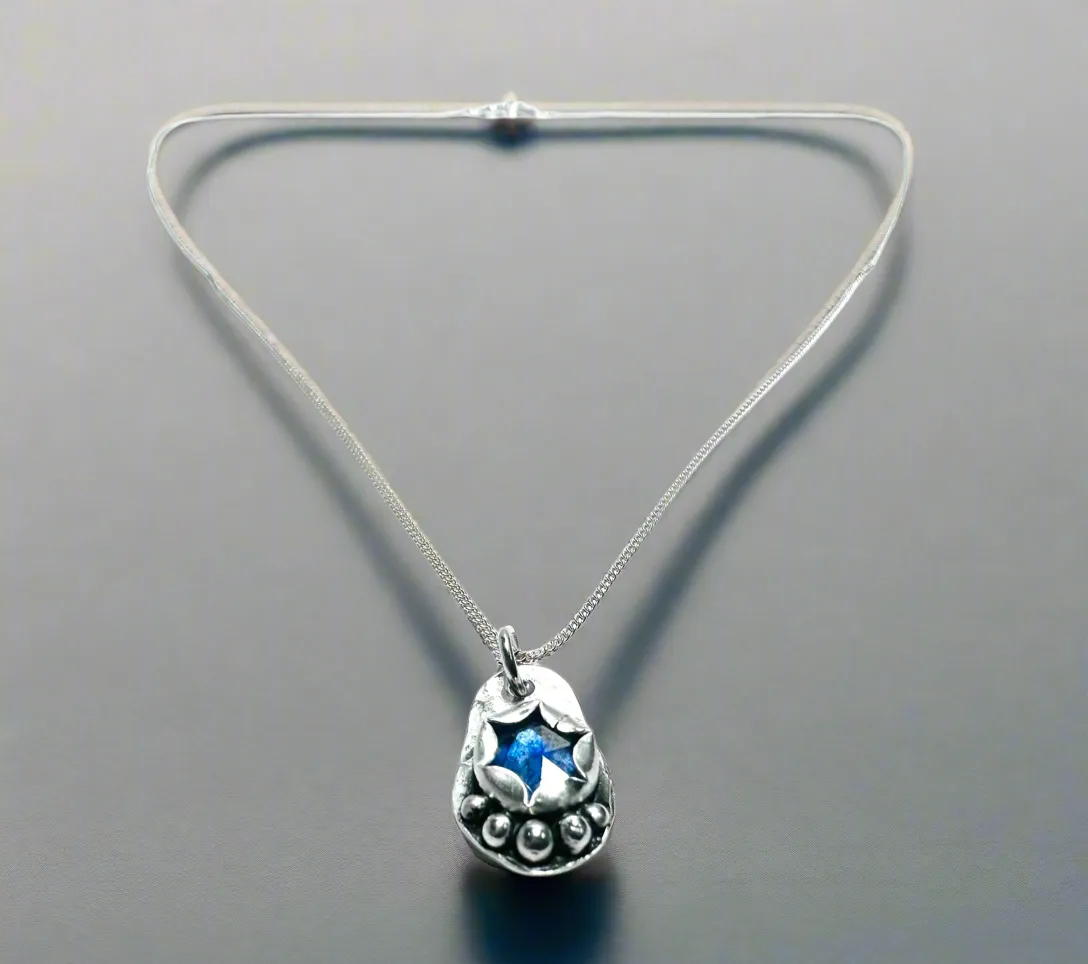 Sapphire Sterling Necklace, September Birthstone Necklace