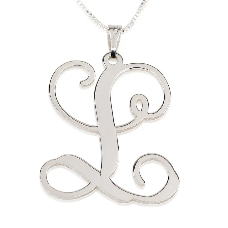 Script Initial Necklace