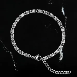 Scroll Chain Bracelet - Silver