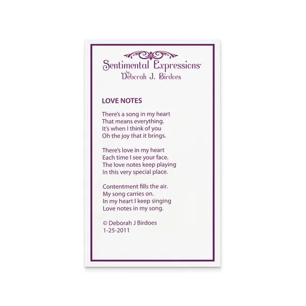 Sentimental Expressions Sterling Silver Rhodium Plated Love Note Necklace