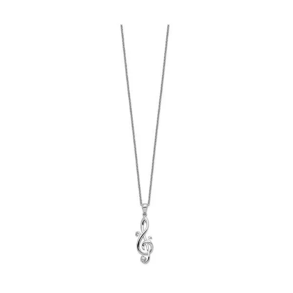 Sentimental Expressions Sterling Silver Rhodium Plated Love Note Necklace