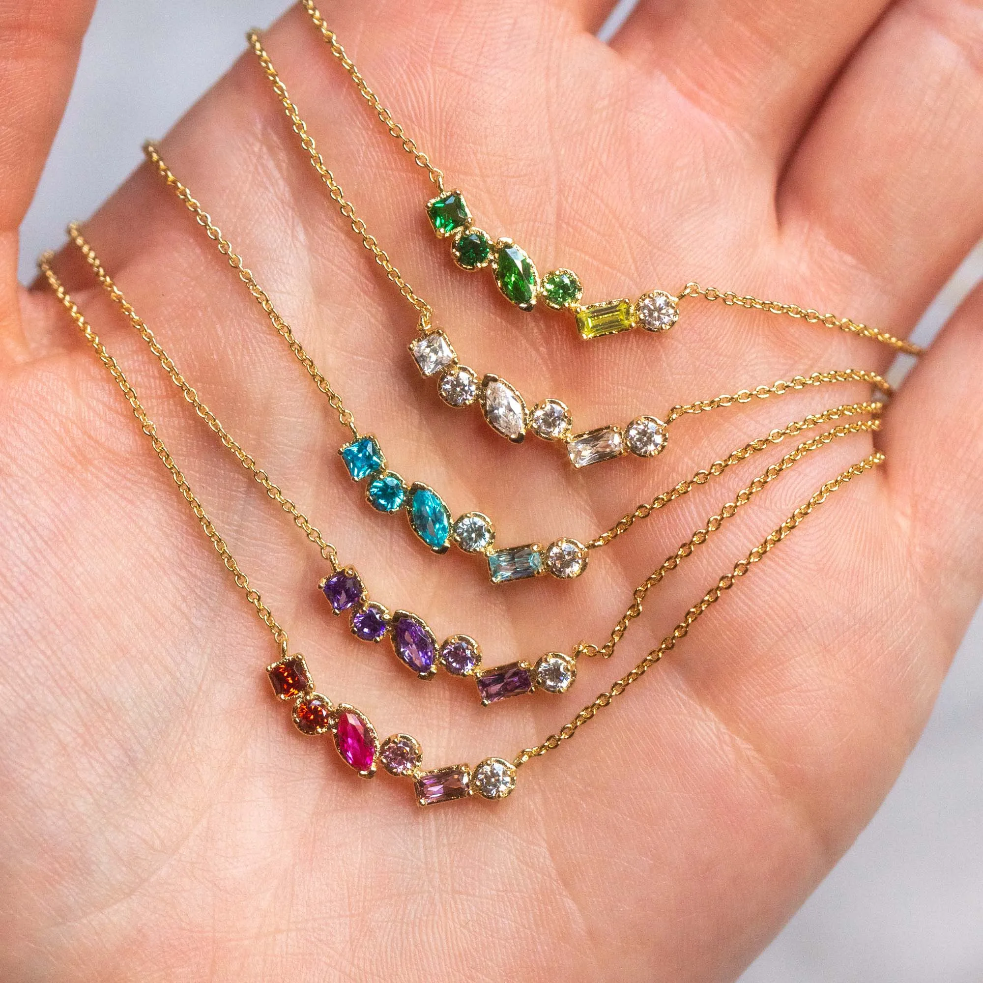 Shades of You Ombre Birthstone Necklace
