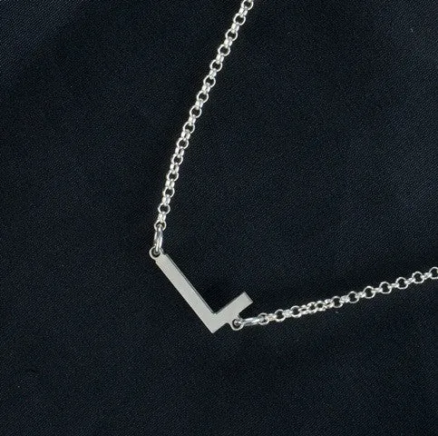 Sideways Initial Necklace-Audrina Patridge