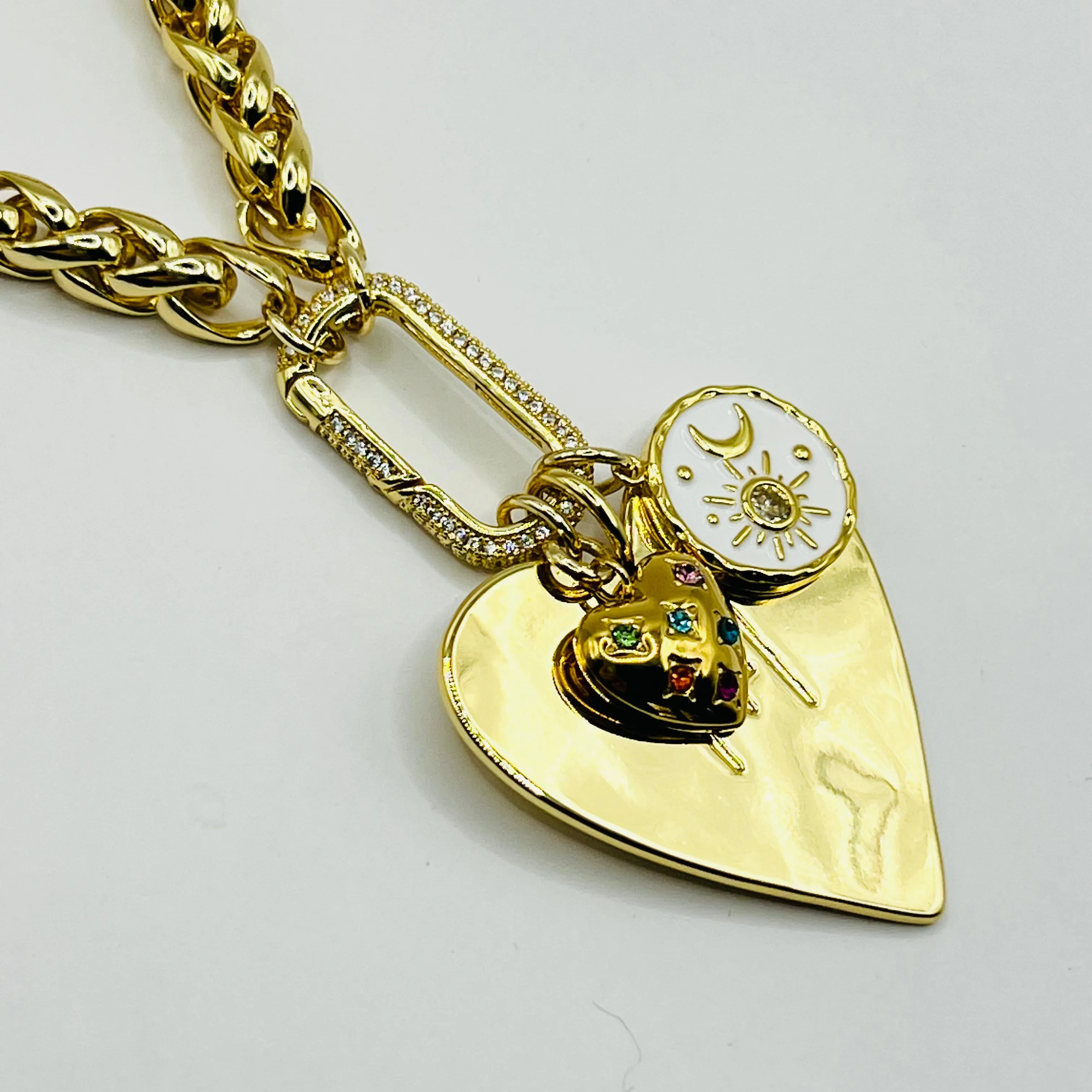 Signature Pendant Necklace with Heart