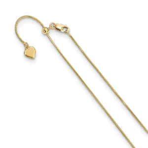 Silver .95 mm Gold Adjustable Snake Chain