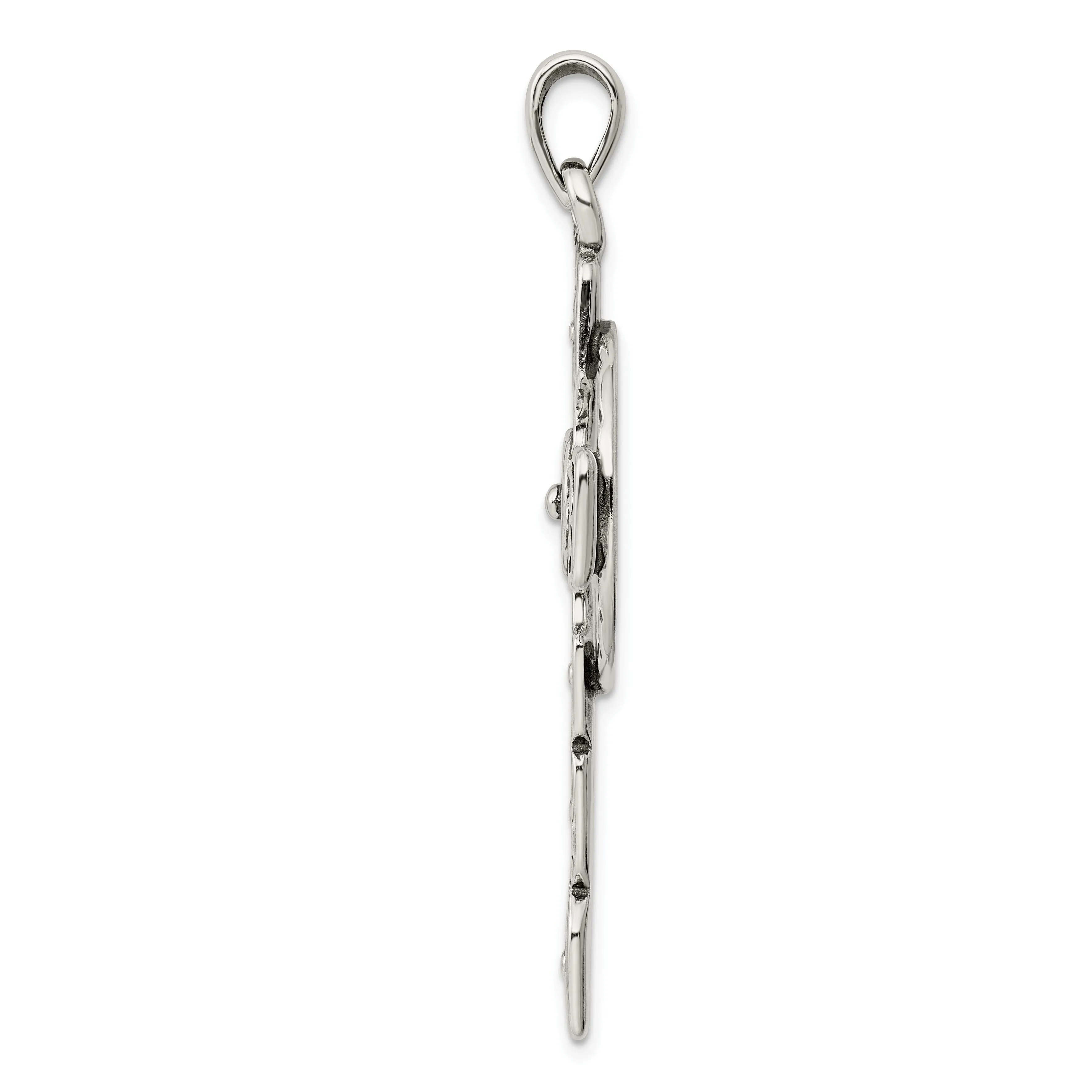 Silver Antiqued Finish Celtic Cross Pendant