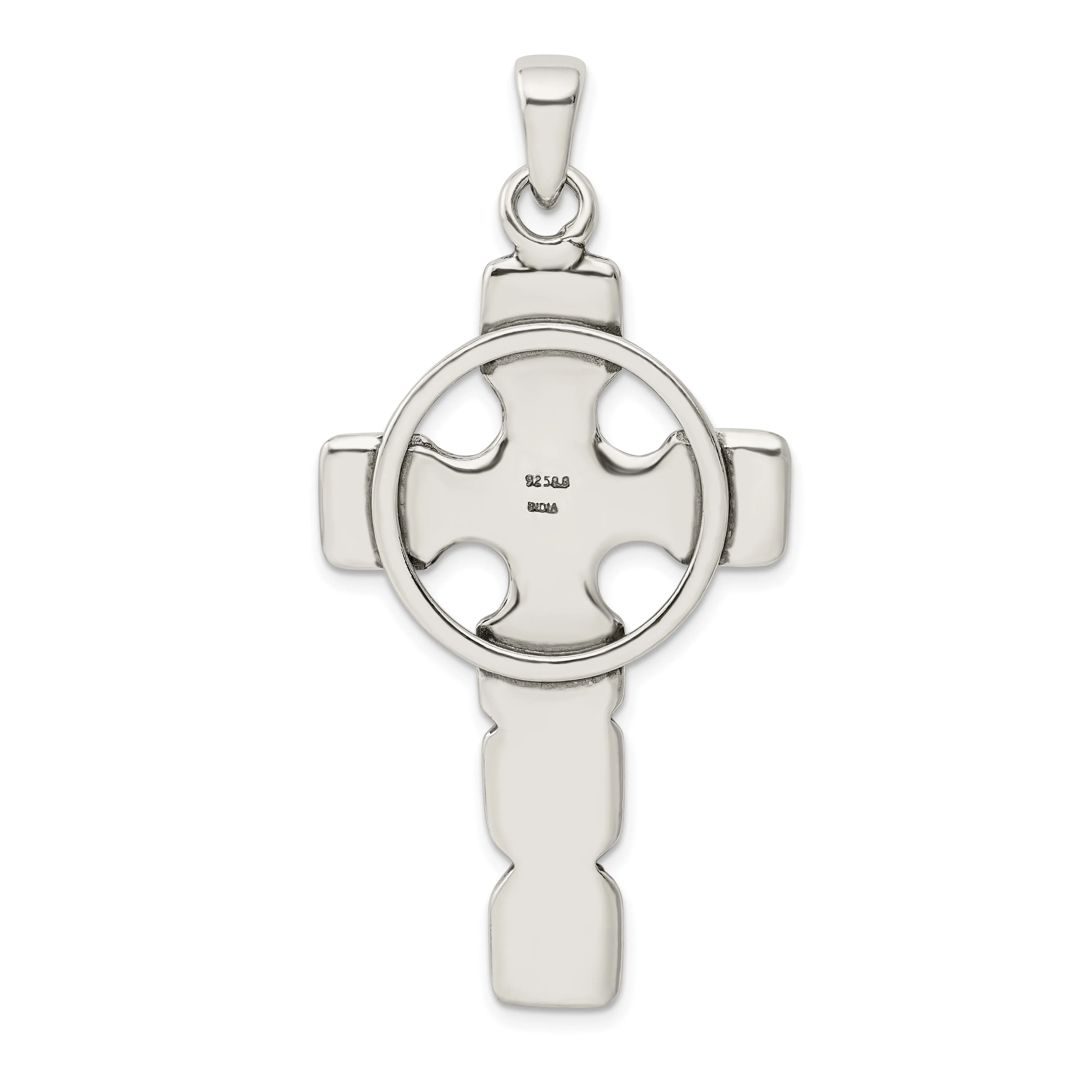 Silver Antiqued Finish Celtic Cross Pendant