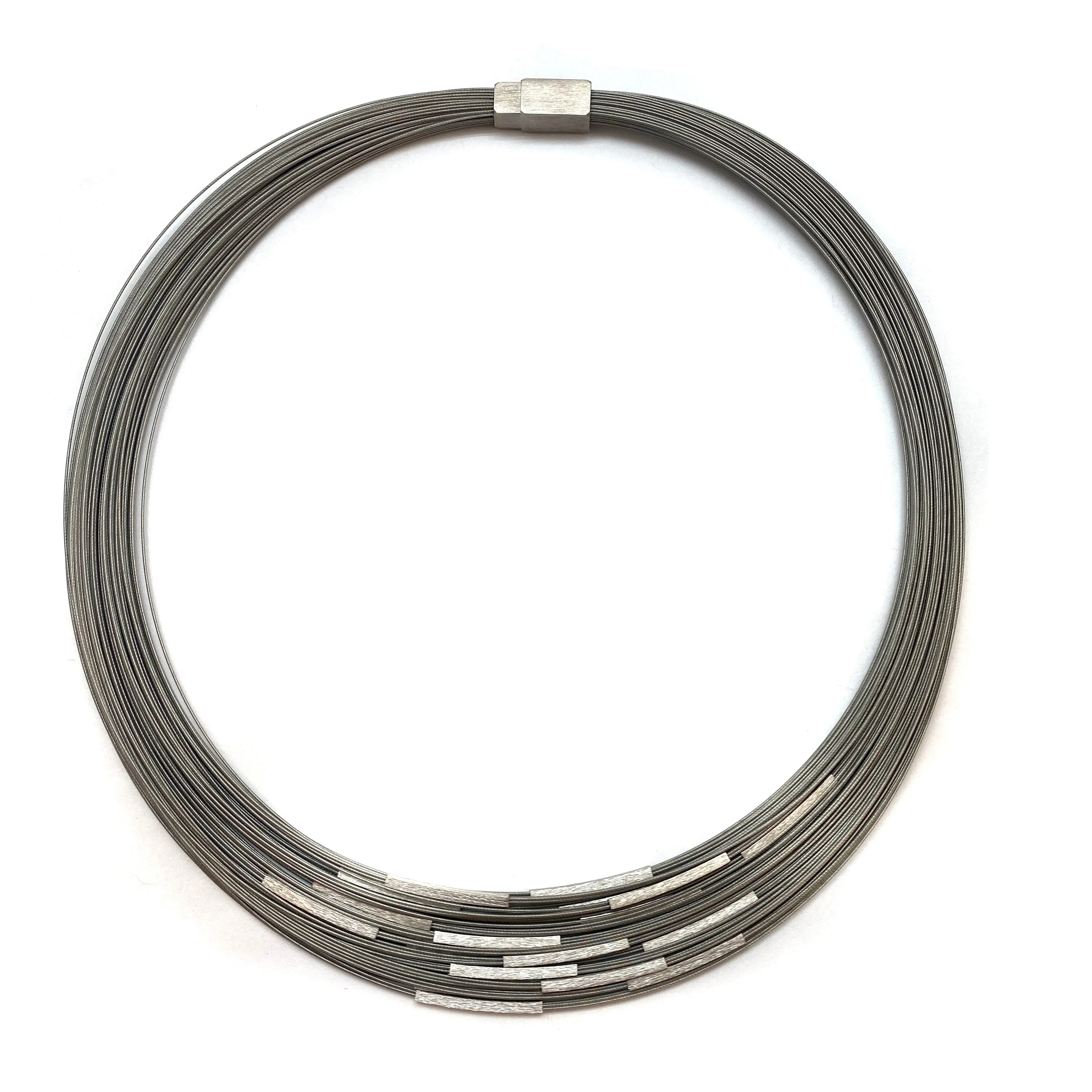 Silver Bar Necklace - Wide