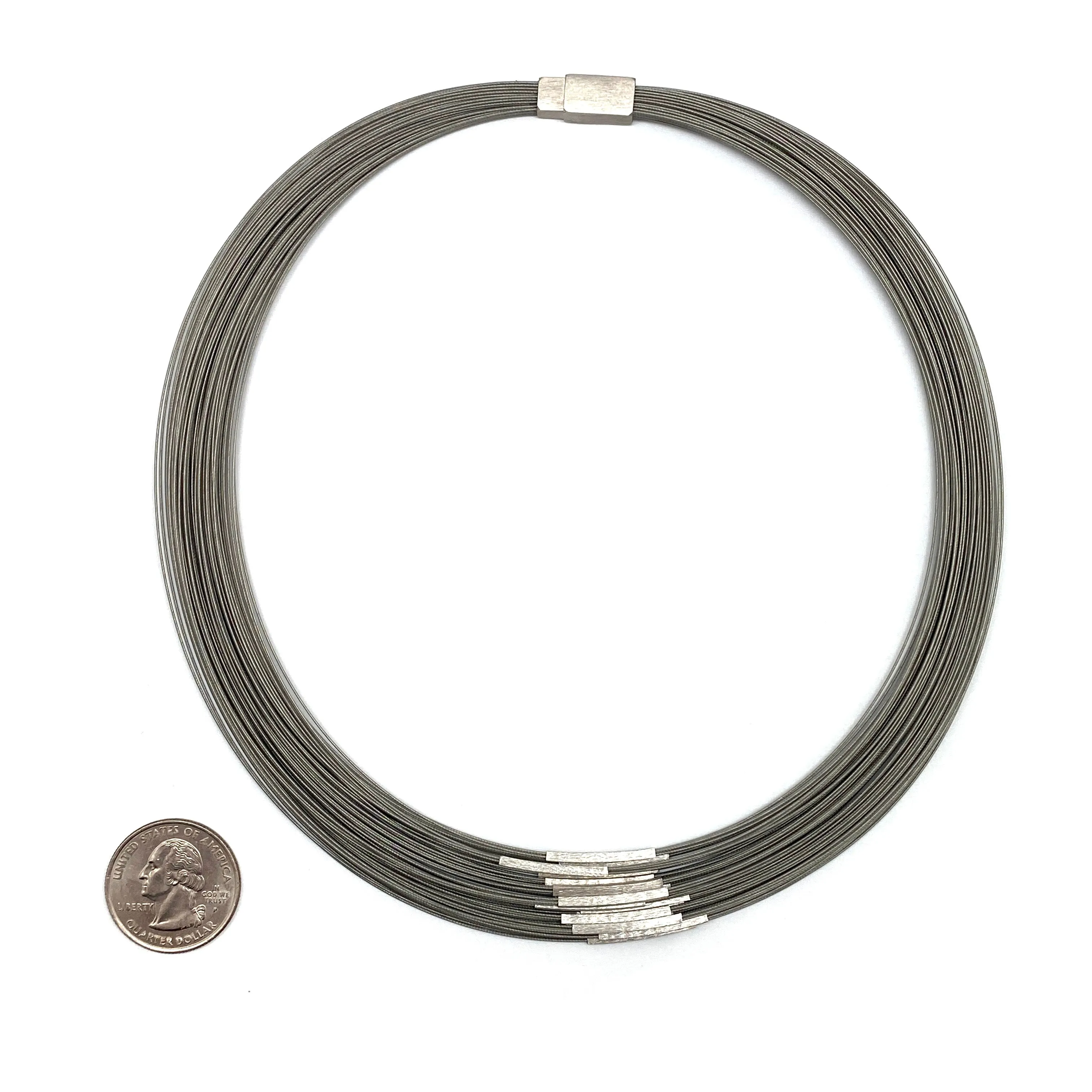 Silver Bar Necklace - Wide