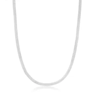 Silver Flat Chain Necklace