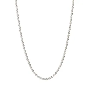 Silver French Rope Layering Necklace