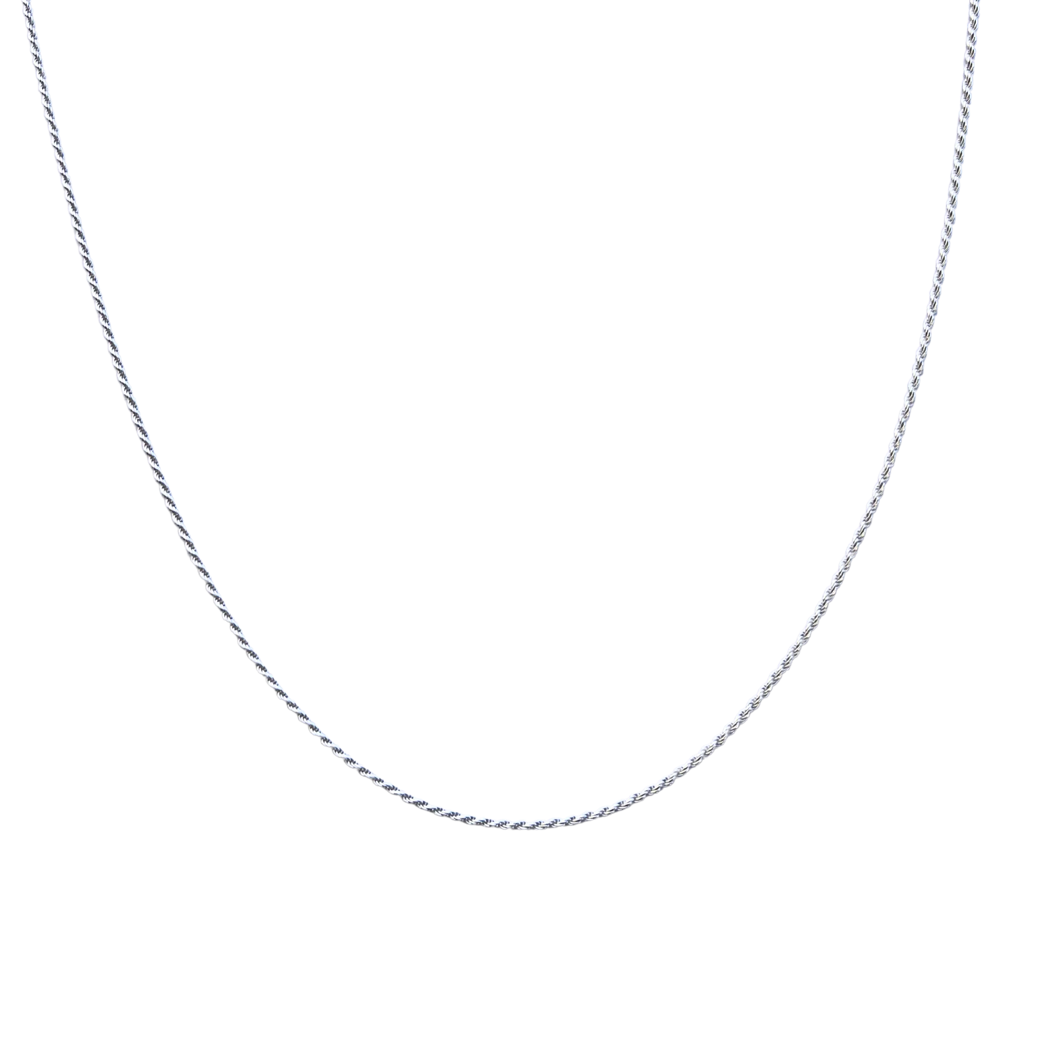 Silver French Rope Layering Necklace