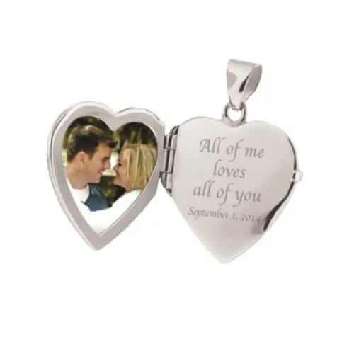Silver Heart Locket Urn - Flowers