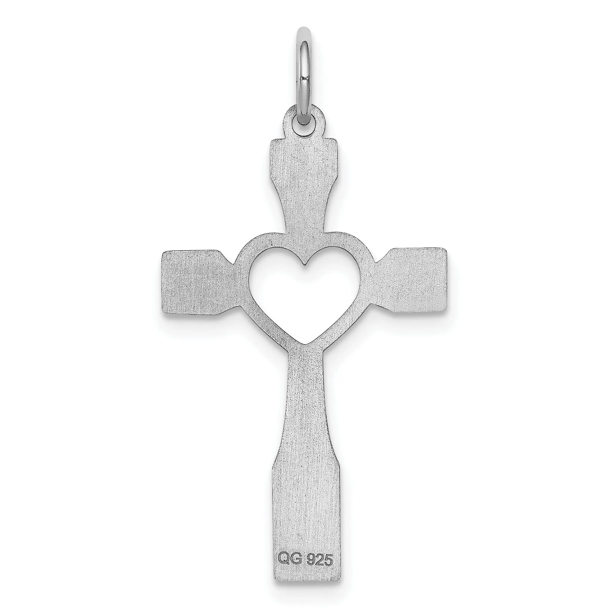 Silver Laser Designed Latin Cross Pendant