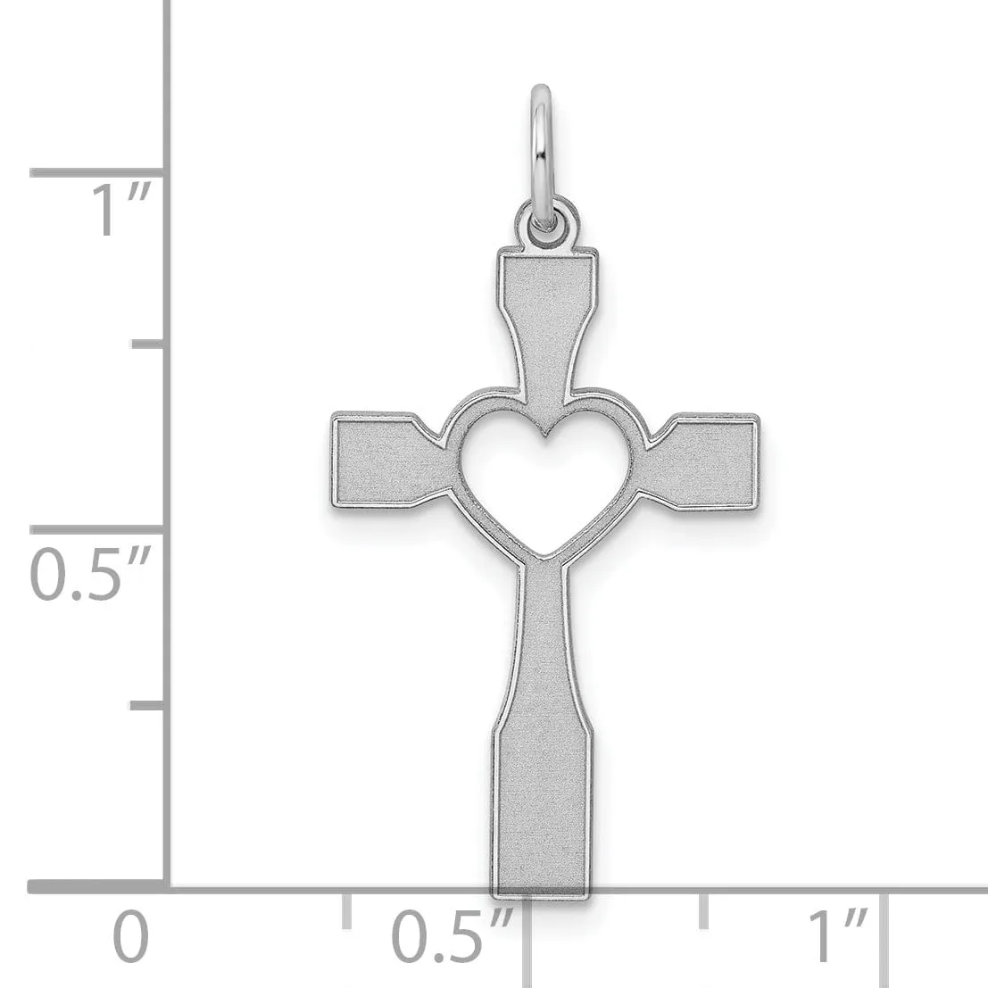 Silver Laser Designed Latin Cross Pendant