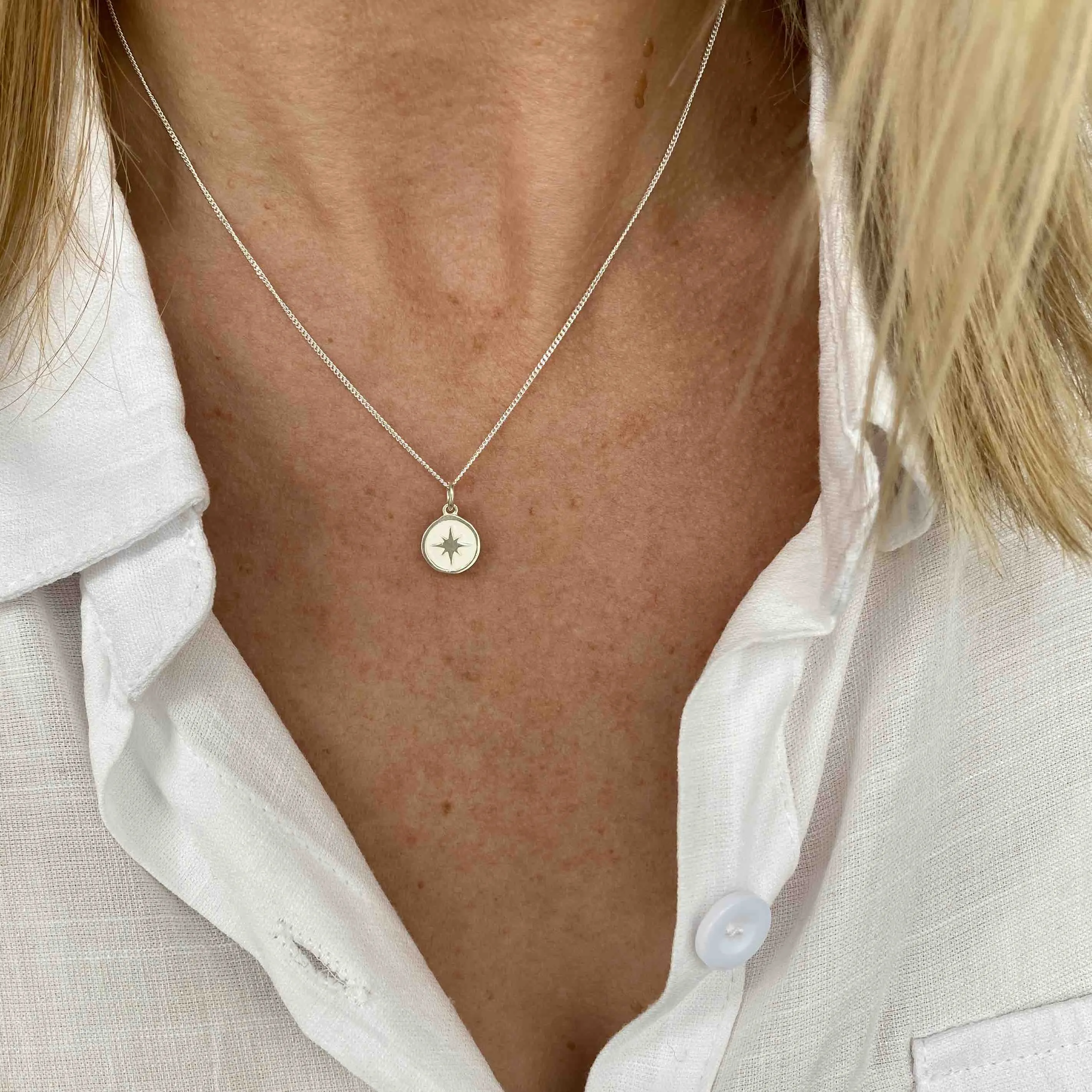 Silver North Star Necklace