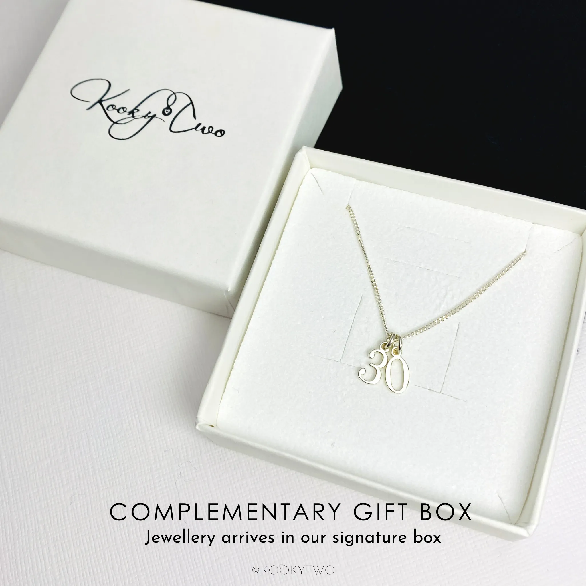 Silver Number Necklace