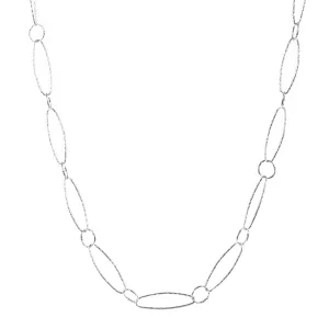 Silver Paperclip Chain 24" Necklace