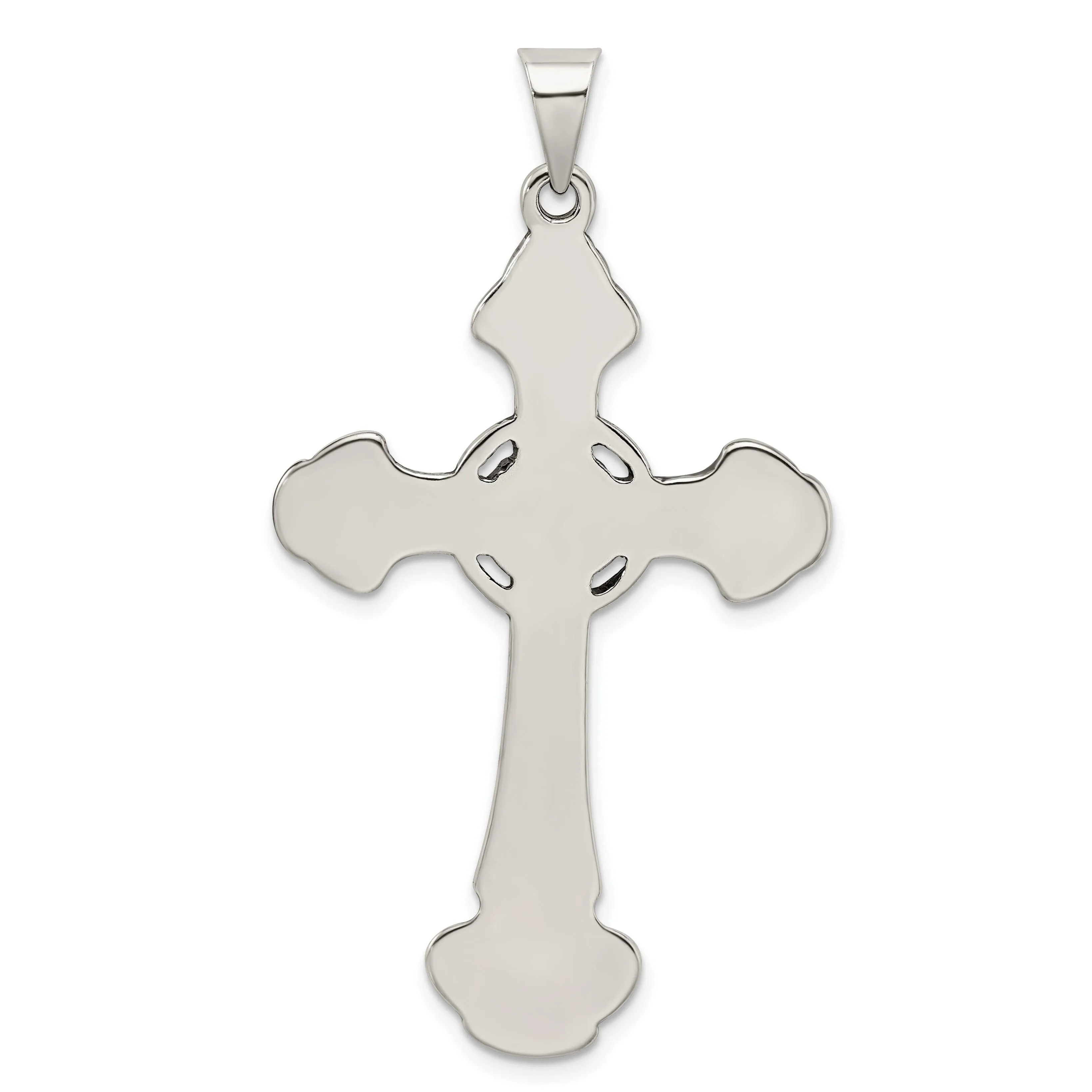 Silver Polish Antique Finish Iona Cross Pendant