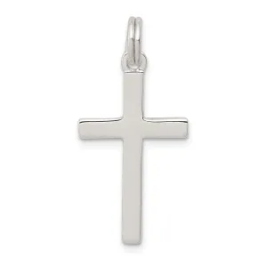 Silver Polished Finish Latin Cross Pendant